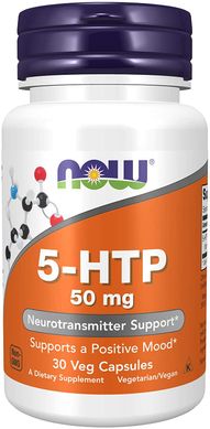 5-НТР 5-гидрокси L-триптофан Now Foods 50 мг 30 капсул