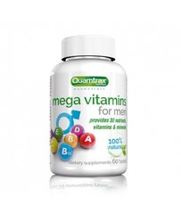 Комплекс вітамінів для чоловіків Mega Vitamins for Men Quamtrax 60 таблеток