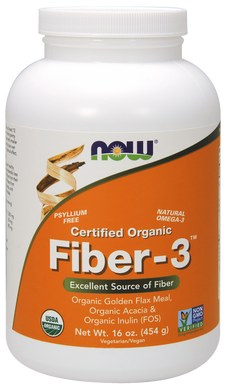 Фотография - Волокна акації Fiber-3 Now Foods органічний порошок 454 г