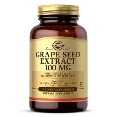 Экстракт виноградных косточек Grape Seed Extraxt Solgar 100 мг 60 капсул