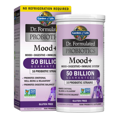 Пробиотики для настроения Dr. Formulated Probiotics Mood+ Shelf-Stable Garden of Life 60 капсул