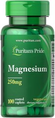 Магній Magnesium Puritan's Pride 250 мг 100 каплет