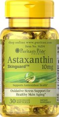 Астаксантин Natural Astaxanthin Puritan's Pride 10 мг 30 капсул