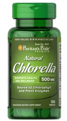 Фотография - Хлорела Natural Chlorella Puritan's Pride 500 мг 120 таблеток