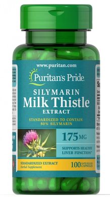 Расторопша Milk Thistle Extract Silymarin Puritan's Pride 175 мг 100 капсул