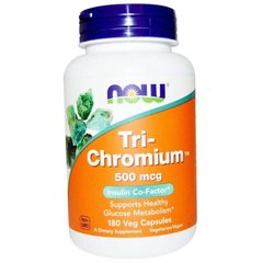 Хром Tri-Chromium Now Foods 500 мкг 180 капсул
