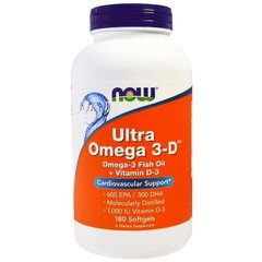 Фотография - Омега 3 + вітамін D Ultra Omega 3-D Now Foods 90 капсул