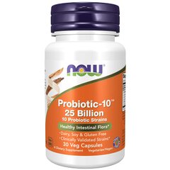 Пробиотик Probiotic-10 Now Foods 25 млрд КОЕ 30 капсул