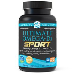 Фотография - Рыбий жир Ultimate Omega-D3 Sport Nordic Naturals лимон 1000 мг 60 капсул