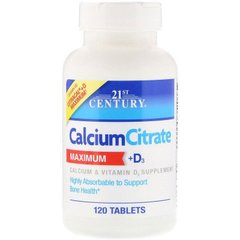Цитрат кальцію + D3 Calcium Citrate + D3 21st Century 120 таблеток