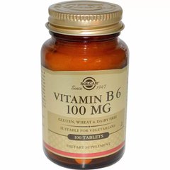 Вітамін В6 Vitamin B6 Solgar 100 мг 100 таблеток