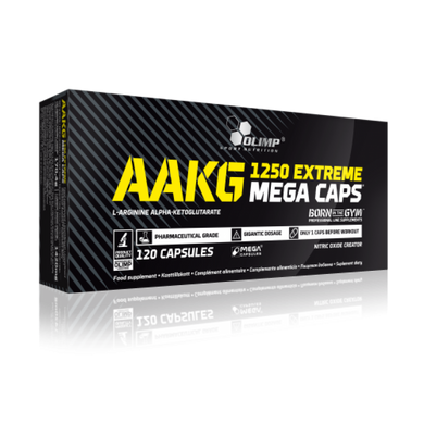 Аргинин AAKG 1250 Extreme Mega Caps Olimp Nutrition 120 капсул