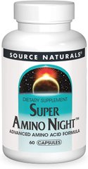 Фотография - Аминокислотный комплекс для сна Super Amino Night Source Naturals 60 капсул
