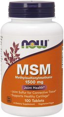Фотография - Метилсульфонилметан MSM Now Foods 1500 мг 100 таблеток