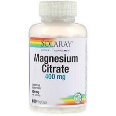 Магний цитрат Magnesium Citrate Solaray 400 мг 180 капсул