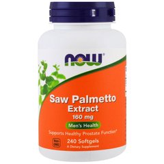 Со Пальметто Saw Palmetto Now Foods екстракт 160 мг 240 капсул