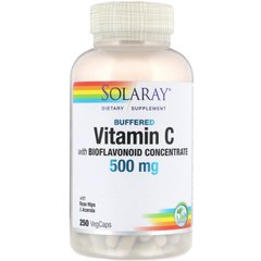 Фотография - Вітамін C з биофлафоноїдами Buffered Vitamin C with Bioflavonoid Concetrate Solaray 500 мг 250 капсул