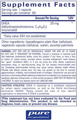 Фотография - DHEA Дегідроепіандростерон DHEA Encapsulations 25 мг 60 капсул