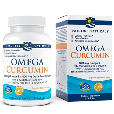 Фотография - Рыбий жир и куркумин Omega Curcumin Nordic Naturals 60 капсул