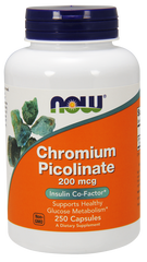 Хром піколінат Chromium Picolinate Now Foods 200 мкг 250 капсул