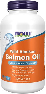 Фотография - Олія з дикого аляскінського лосося Wild Alaskan Salmon Oil Now Foods 200 капсул