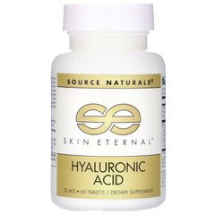 Фотография - Гіалуронова кислота Hyaluronic Acid Source Skin Eternal Naturals 50 мг 60 таблеток