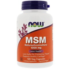 Фотография - Метилсульфонілметан MSM Now Foods 1000 мг 120 капсул