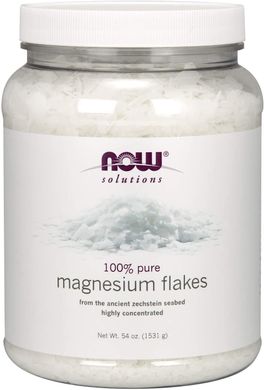 Магній Magnesium Flakes 100% Pure Now Foods  хлоп'я 1531 г