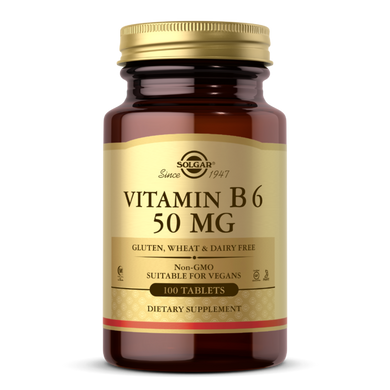 Витамин В6 Vitamin B6 Solgar 50 мг 100 таблеток