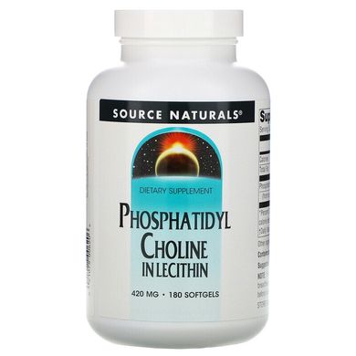 Фотография - Фосфатидилхолин в лецитине Phosphatidyl Choline Source Naturals 420 мг 180 капсул