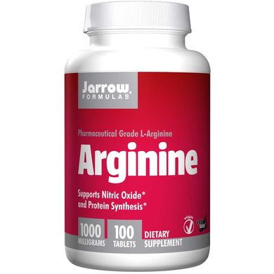 L-Аргинин L-Arginine Jarrow Formulas 1000 мг 100 таблеток