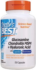 Фотография - Глюкозамін хонроітин + гіалуріонова кислота сульфат Glucosamine Chondroitin MSM + Hyaluronic Acid Doctor's Best 150 капсул