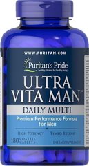 Фотография - Вітаміни для чоловіків Ultra Vita Man Daily Multi Puritan's Pride 180 капсул