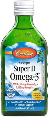 Фотография - Рыбий жир Norwegian Super D Omega-3 Carlson Labs лимон 250 мл