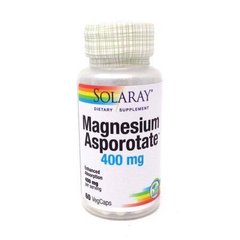 Магній аспартат Magnesium Asporotate Solaray 400 мг 60 капсул