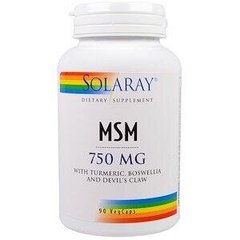 Фотография - Метилсульфонілметан МСМ MSM Solaray 750 мг 90 капсул