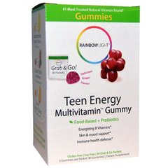 Фотография - Вітаміни для підлітків Multivitamin Gummy Rainbow Light виноград 30 пакетиків