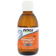 Фотография - Риб'ячий жир рідкий Omega-3 Fish Oil Now Foods лимон 200 мл