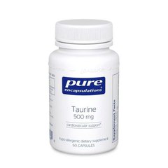Таурин Taurine Pure Encapsulations 500 мг 60 капсул