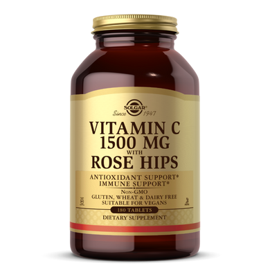 Фотография - Витамин С с шиповником Vitamin C With Rose Hips Solgar 1500 мг 180 таблеток