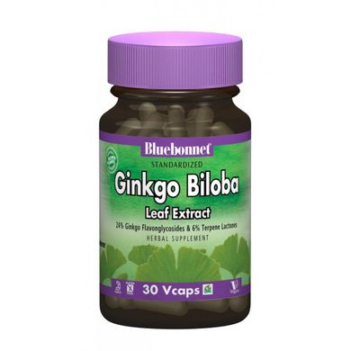 Фотография - Экстракт листьев гинкго билобы Gingko Biloba Bluebonnet Nutrition 60 капсул