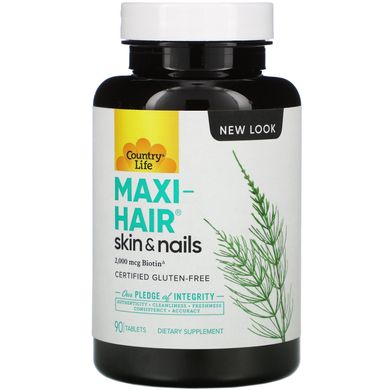 Фотография - Витамины для волос Maxi Hair Country Life 90 таблеток