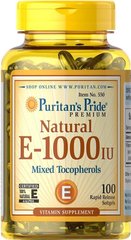 Фотография - Витамин Е Natural Vitamin E-1000 Puritan's Pride 1000 МЕ 100 капсул