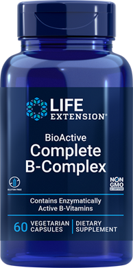 Комплекс витаминов В BioActive B-Complex Life Extension биоактивный 60 капсул