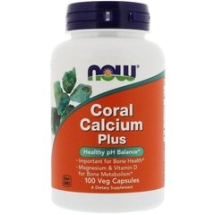 Коралловый кальций Coral Calcium Plus Now Foods 100 капсул