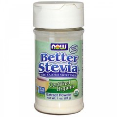 Стевія екстракт Better Stevia Now Foods органік 28 г