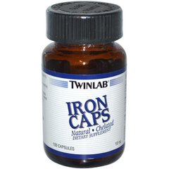 Железо Iron Twinlab 18 мг 100 капсул