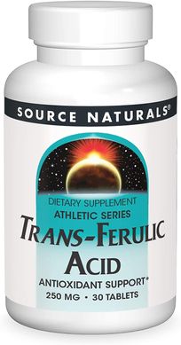 Транс-феруловая кислота Trans-Ferulic Acid Source Naturals 250 мг 30 таблеток