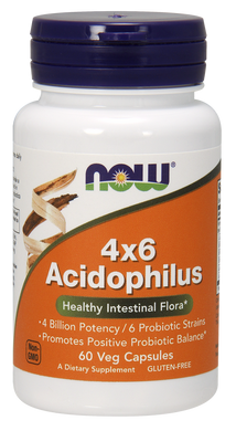 Пробіотики 4x6 Acidophilus Now Foods 60 капсул