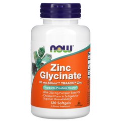 Глицинат цинку Zinc Glycinate Now Foods 120 капсул